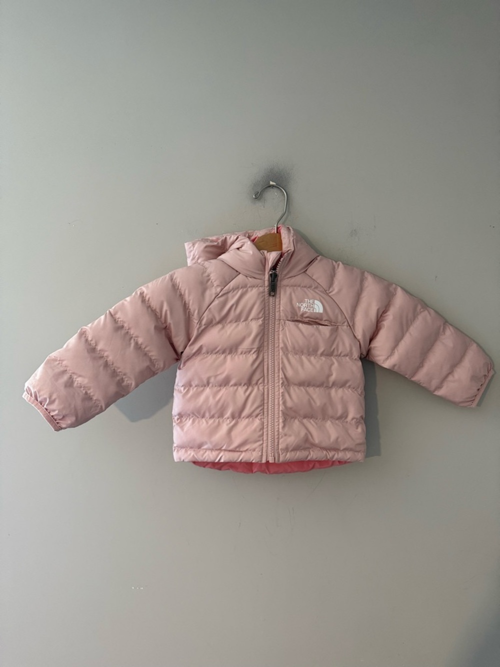 $33 ADD ON The North Face girls baby zip up puffer‎ jacket PINK PATAGONIA